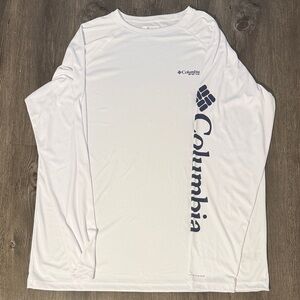 Columbia Men's White Long Sleeve Tee